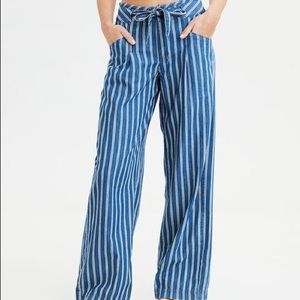 American Eagle Striped Palazzo Pants